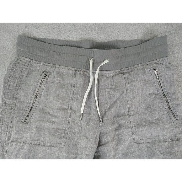 Athleta Cabo Linen Jogger Women's 10 Gray Lightweight 405720-06 - Picture 3 of 9
